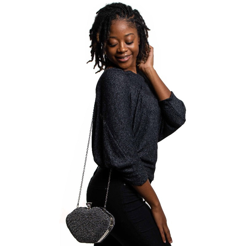 Sierra Heart Rhinestone Bag (2 Colors) Handbags Fearless Accessories