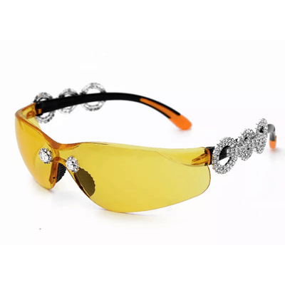 Stunners rhinestone sunglasses (3 COLORS) Sunglasses Fearless Accessories Yellow