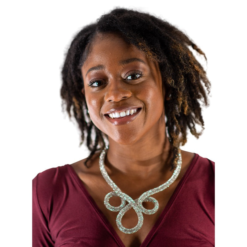 Twisted Sis rhinestone necklace and earring set Necklaces Fearless Accessories 