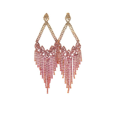 Two reasons rhinestone earrings (2 Colors) Earrings Fearless Accessories Pink