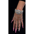 Wrapped in Opulence Dangling Rhinestone Fringe Bracelet/Arm Cuff (2 Colors)