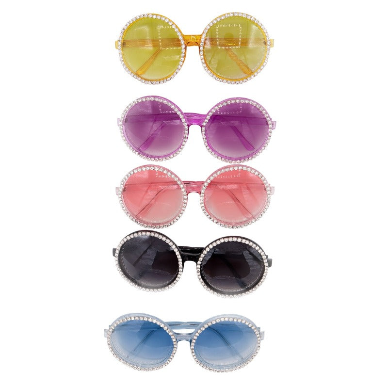 Walking on sunshine rhinestone sunglasses Sunglasses Fearless Accessories