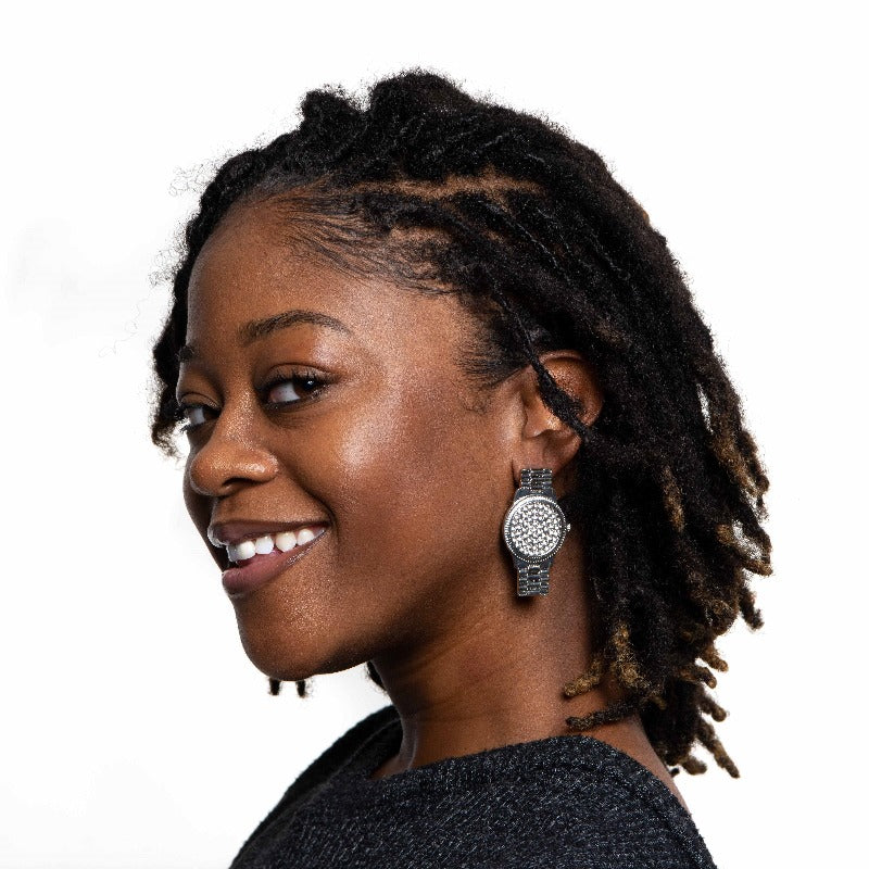 Watching You Rhinestone Earrings (Silver) Earrings Fearless Accessories 