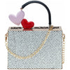Ava Double Heart Rhinestone Handbag Handbags Fearless Accessories