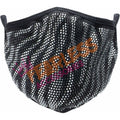 Born to Be Wild Zebra Rhinestone Mask