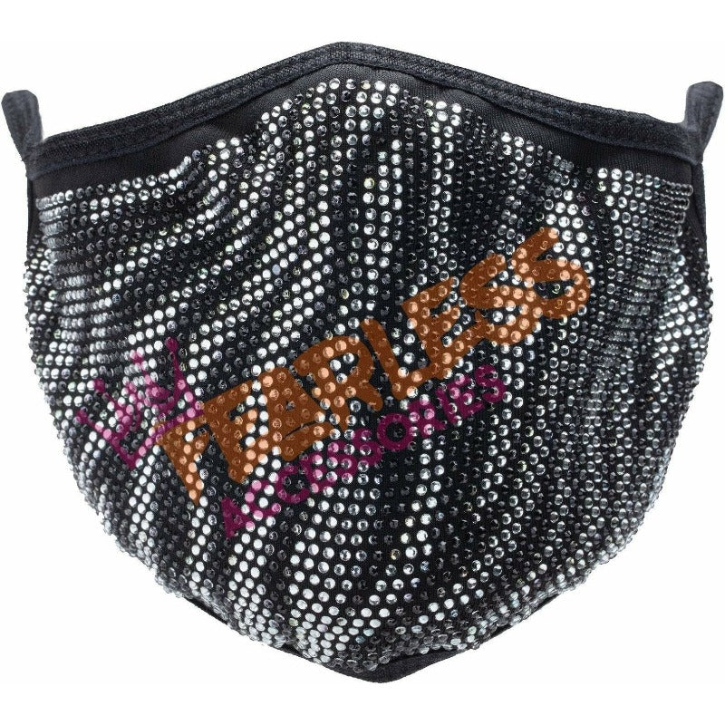 Born to Be Wild Zebra Rhinestone Mask face covering Fearless Accessories 