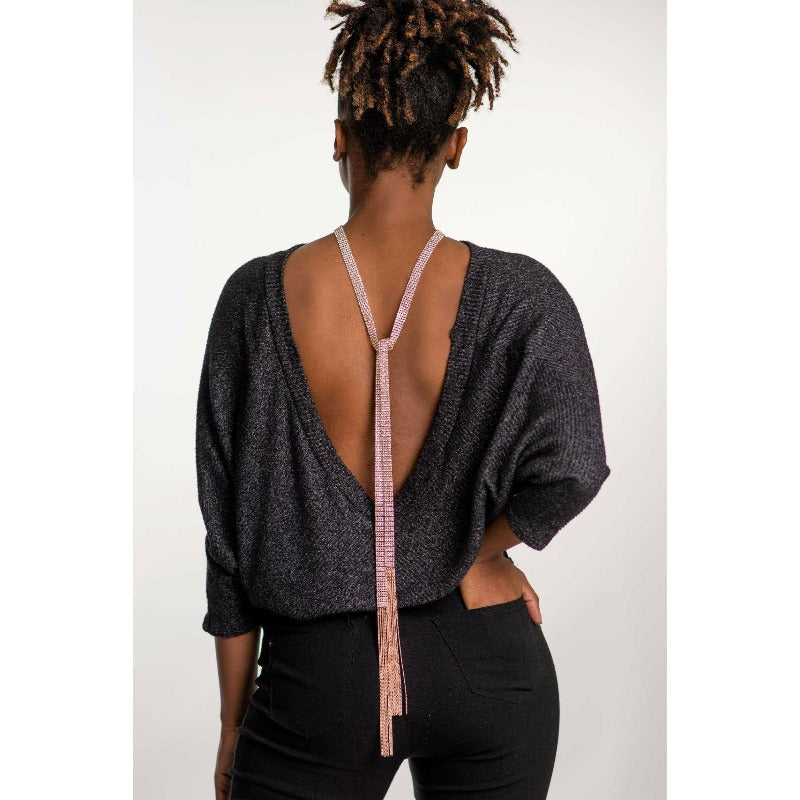 Charlee long rhinstone tassel necklace/belt BELTS Fearless Accessories