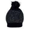 Chill out rhinestone detachable pom pom beanie (Black) HATS Fearless Accessories