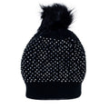 Chill out rhinestone detachable pom pom beanie (3 Colors)