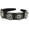 Daria black rhinestone headband