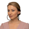 Jordyn Rhinestone Hoop Earrings (6 Colors) Earrings Fearless Accessories Black