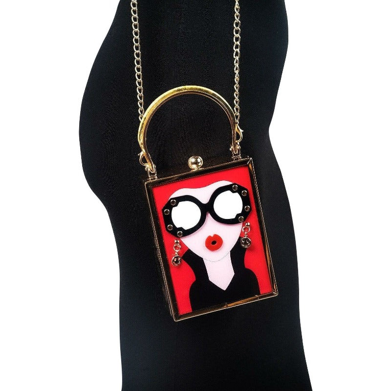 Leah Woman Face Handbag (3 colors) Handbags Fearless Accessories Red