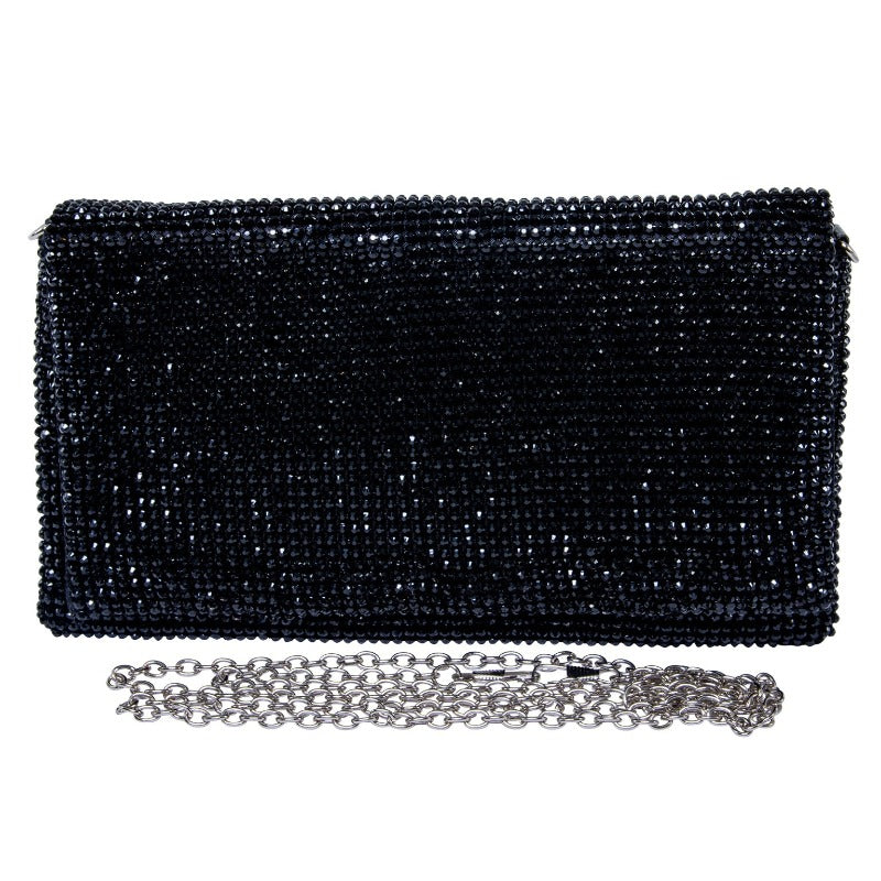 Light up rhinestone shoulder bag (Black) Handbags Fearless Accessories