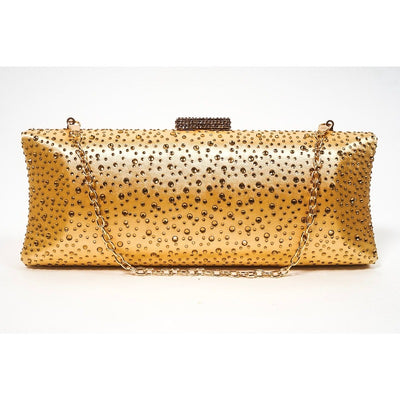 Reina Rhinestone Raindrop Clutch (3 Colors) Handbags Fearless Accessories Gold