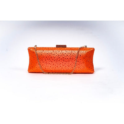 Reina Rhinestone Raindrop Clutch (3 Colors) Handbags Fearless Accessories Orange