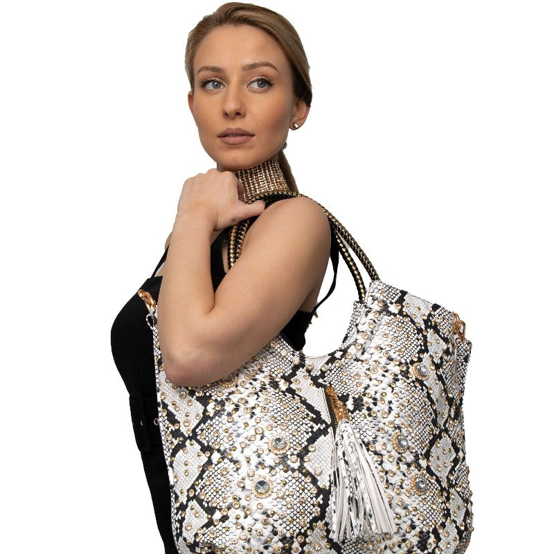 Sweet Spot rhinestone handbag (White) Handbags Fearless Accessories 
