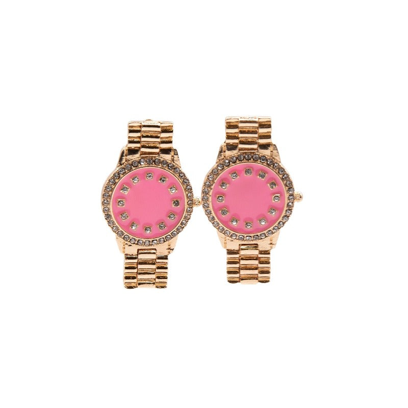 Watching You Rhinestone Earrings (2 Colors) Earrings Fearless Accessories Pink